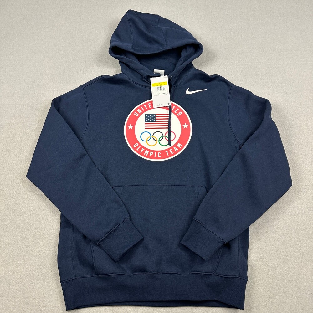 Team USA Hoodie Men Small Blue Nike United States Olympic Team Club Fleece S